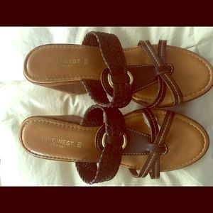 Nine West Brown wedges
